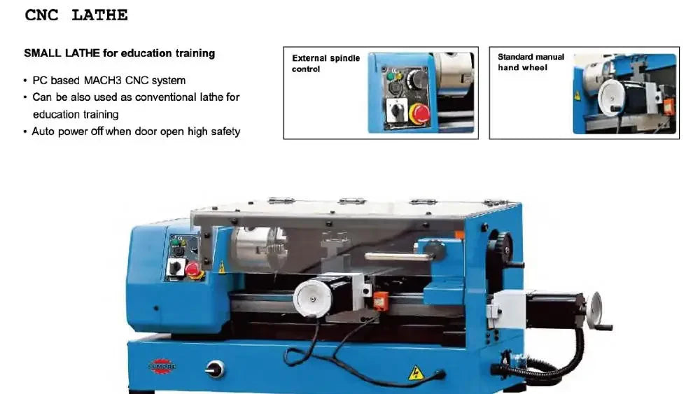 cnc lathe machine 5-axis SP2138 micro cnc lathe with 250mm center distance