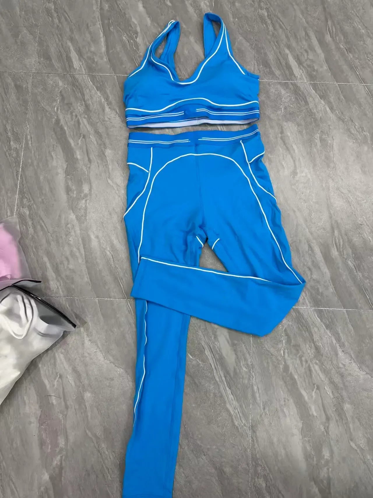 Women Yoga Set Bra + Leggings Yoga Women Sets Gym Short Sports Outfit Pants Shaping Waist Fitness Jogging Sportswear Running
