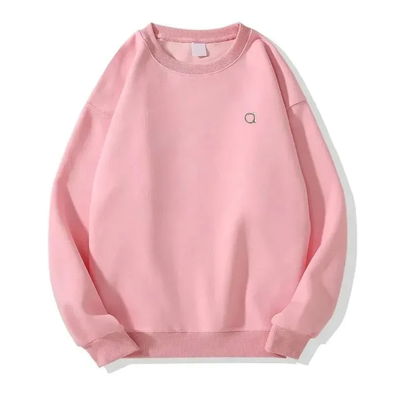 Yoga Top Sweatshirt Loose Long Sleeved Round Neck Top Gym Sweatwear Unisex Casual Sweat Tops Womens Sportswear Workout Top