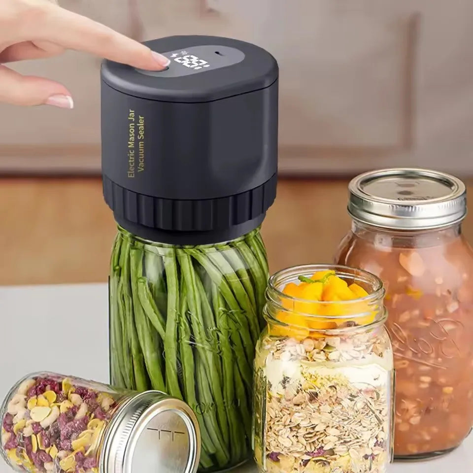 Wholesale Kitchen Tools Automatic Kit Food Storage Regular Mouth Mason Jar Lids Electric Mason Jar Vacuum Sealing Machine