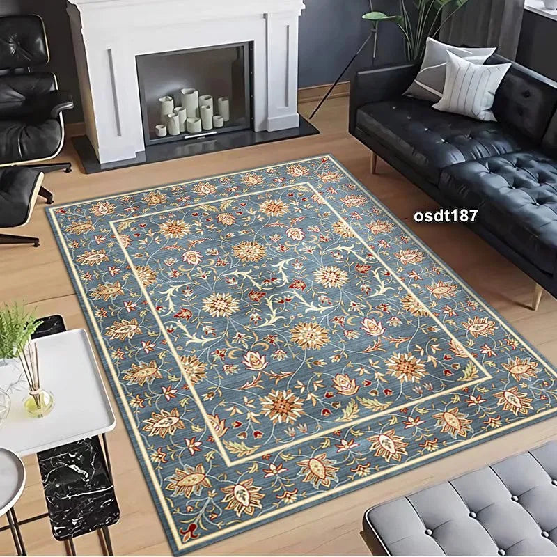 Washable Living Room Carpet Persian Turkey Large Size Classical Non-slip Plush Floor Mat for Home Prayer Machine Made Area Rug