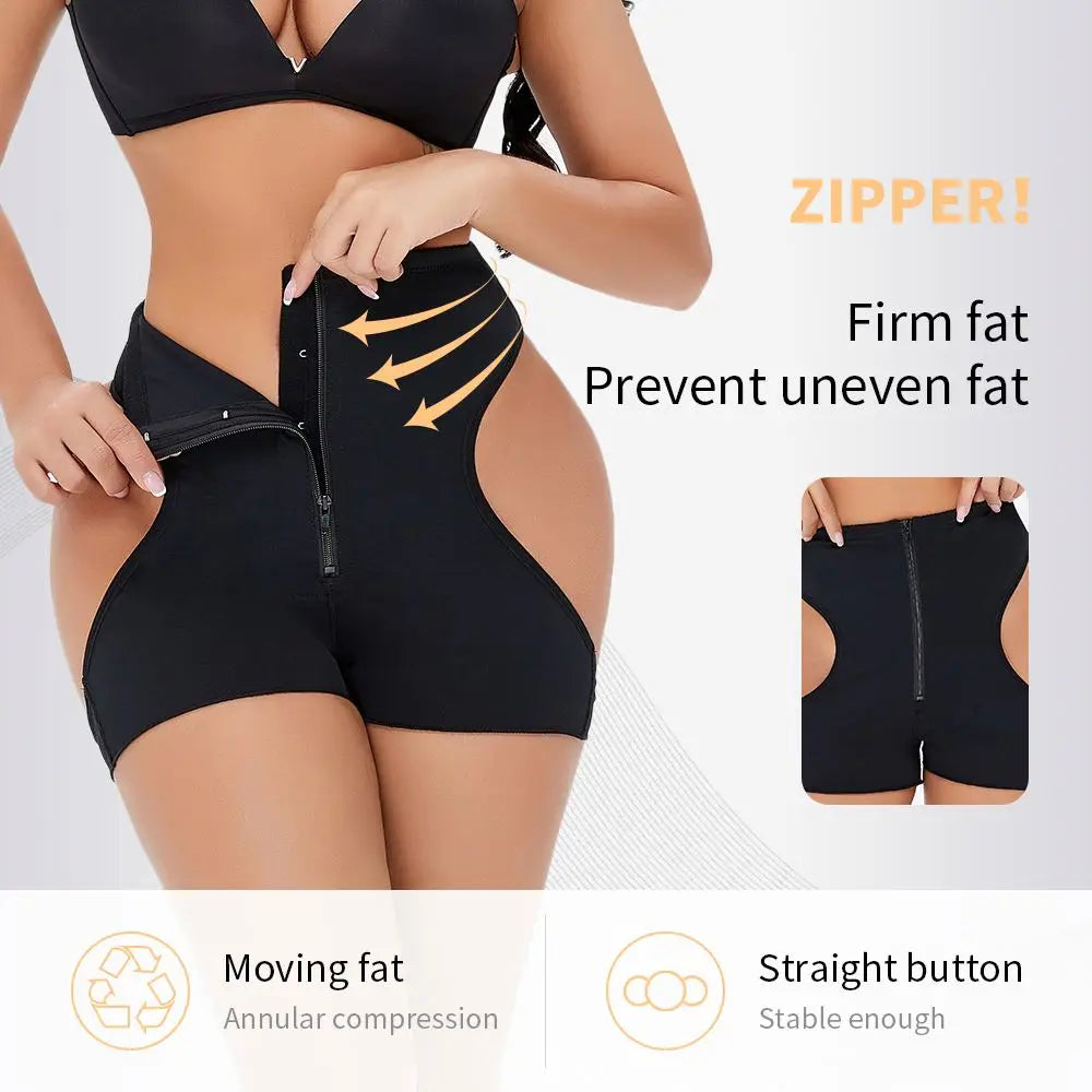 Hot Sale Women's Latex Zipper Waist Trainer High Comfortable Body Shaper Butt Lifter Tummy Control Panty Breathable Slim Waist