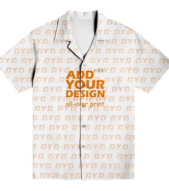 All Over Print 100% Polyester Men's Casual Shirt Comfortable Soft Home Summer Shirts for Adult Men
