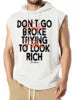 USA Warehouse Custom Logo Sportswear Gym Running Fitness Sleeveless T Shirts Mens Running Hooded Men's Vests tank Top