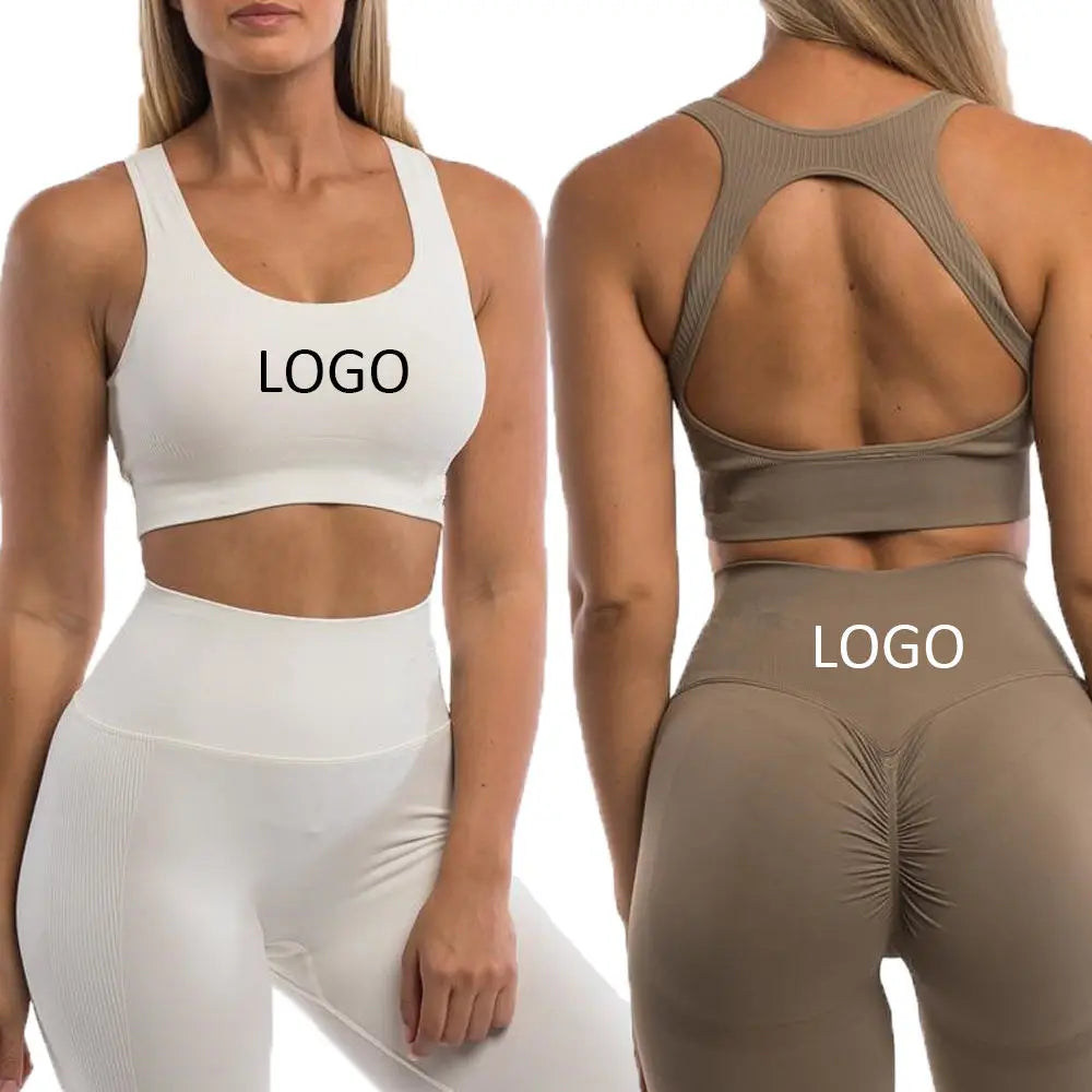 Gym High Waisted Women Seamless Activewear Workout 2 Piece Yoga Sets for Women High Quality Plus Size