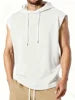USA Warehouse Custom Logo Sportswear Gym Running Fitness Sleeveless T Shirts Mens Running Hooded Men's Vests tank Top