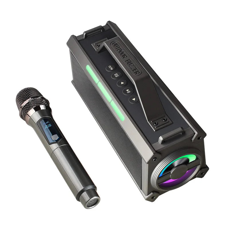 Home Theatre K79 20W EQ Portable Speaker with Integrated Wireless Microphone Large Volume K-Song Audio for Outdoor Parties