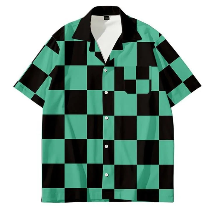 Wholesale Custom Men's Clothing 2024 Summer Men Hawaiian Print Short Sleeve Shirt Men's Vacation Shirt