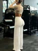 Gym Workout Wide Leg Leggings Women High Waist Tummy Control Loose Yoga Pants Woman Hip Lifting Straight Sports