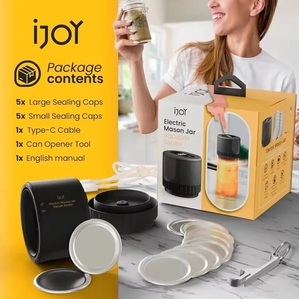 Wholesale Kitchen Tools Automatic Kit Food Storage Regular Mouth Mason Jar Lids Electric Mason Jar Vacuum Sealing Machine