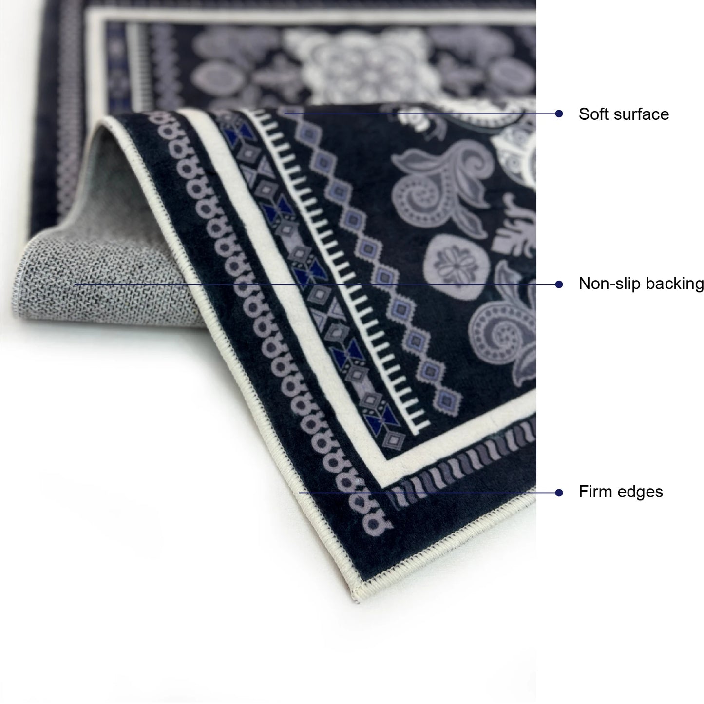 Washable Living Room Carpet Persian Turkey Large Size Classical Non-slip Plush Floor Mat for Home Prayer Machine Made Area Rug