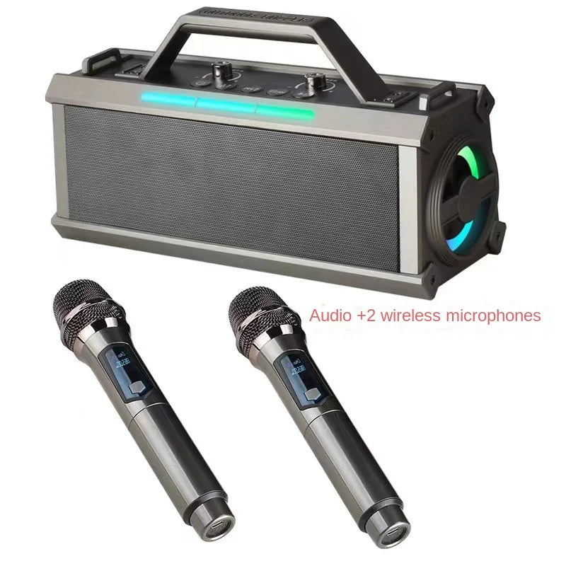 Home Theatre K79 20W EQ Portable Speaker with Integrated Wireless Microphone Large Volume K-Song Audio for Outdoor Parties