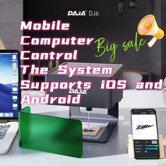 2024 Hot Selling Daja DJ6 Portable Laser Eengrving Machines CNC Desktop DIY Logo Mark Printer Cutting Wood Glass Laser Engraver
