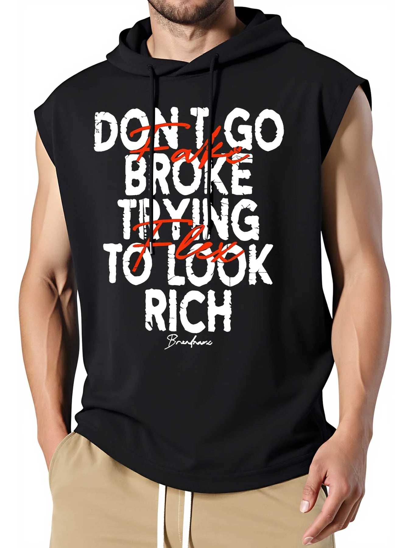 USA Warehouse Custom Logo Sportswear Gym Running Fitness Sleeveless T Shirts Mens Running Hooded Men's Vests tank Top