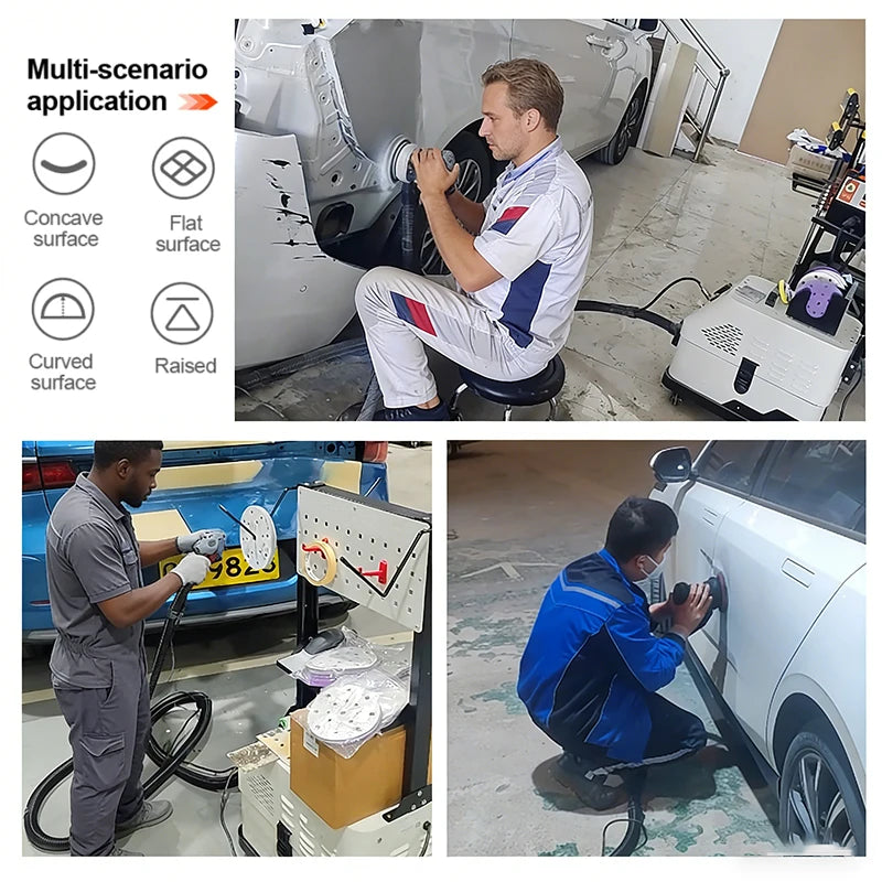 Electric Brushless Random Orbital Sander 400W 6 Inch 150mm Eccentric Sander Polisher Dustless Sanding Machine for Car Wood Metal