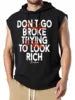 USA Warehouse Custom Logo Sportswear Gym Running Fitness Sleeveless T Shirts Mens Running Hooded Men's Vests tank Top