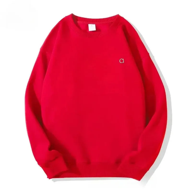 Yoga Top Sweatshirt Loose Long Sleeved Round Neck Top Gym Sweatwear Unisex Casual Sweat Tops Womens Sportswear Workout Top