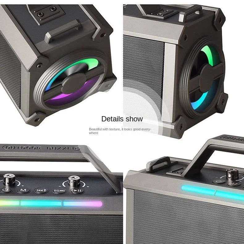 Home Theatre K79 20W EQ Portable Speaker with Integrated Wireless Microphone Large Volume K-Song Audio for Outdoor Parties