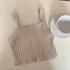Women's Vintage Singlet Tops Summer Knit Vest Strap Camisole Short Wholesale Customizable Women's Sweaters for Spring Knitwear