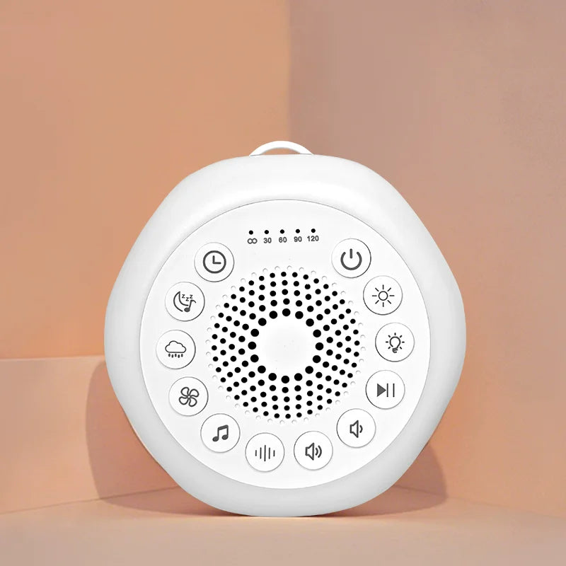 Colorful Night Light Soothing Sound Sleep Aid White Noise Speaker Portable White Noise Machine Baby