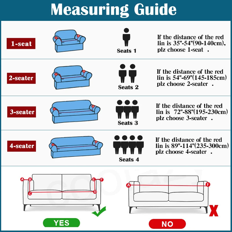 Elastic Sofa Slipcover Stretch Non Slip Sofa Covers for Living Room Chair Couch Cover L-shape Furniture Protector 1/2/3/4 Seat