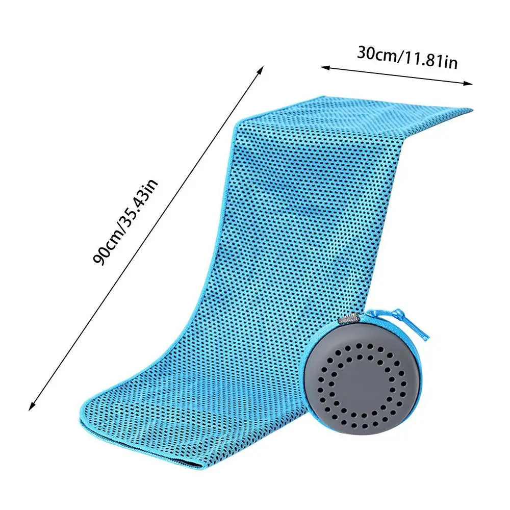 Cooling Towels For Neck Absorbent Neck Wraps Sweat Towels With Storage Box Chilly Pads Quick Dry Portable Breathable Scarf For