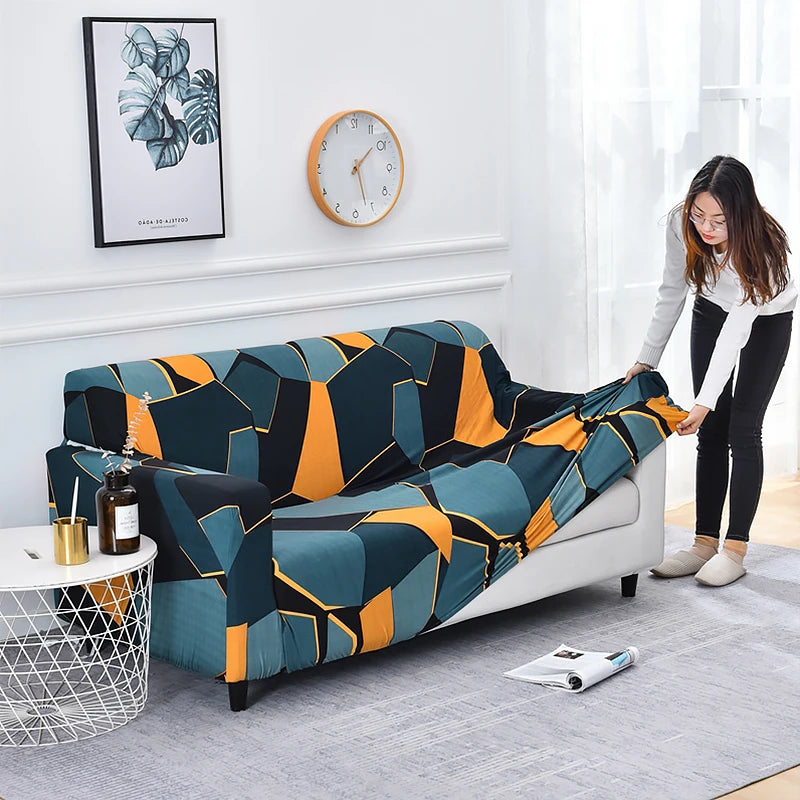 Elastic Sofa Slipcover Stretch Non Slip Sofa Covers for Living Room Chair Couch Cover L-shape Furniture Protector 1/2/3/4 Seat