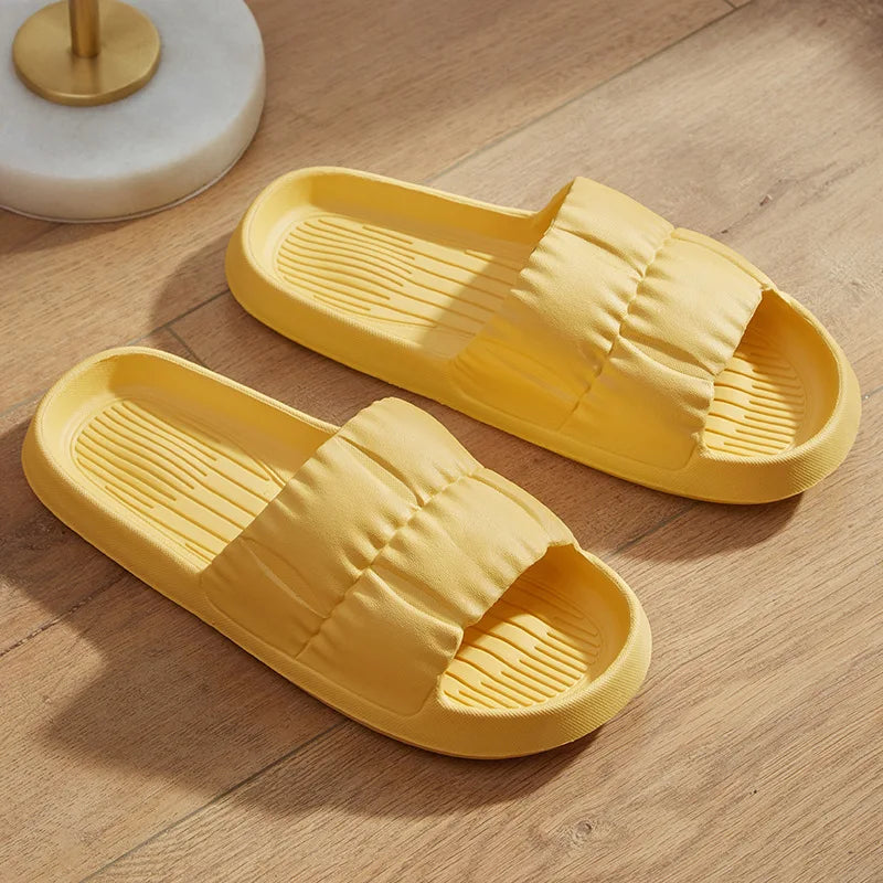 Soft Bottom Slippers for Women Home Bathroom Home Bath Non-slip Couple Summer Sandals for Men Summer Wear Comfortable