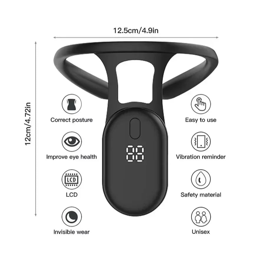 Upgraded Smart Posture Corrector Micro Vibration Sensor Realtime Posture Training Reminder Neck Hump Corrector For Adults Kids