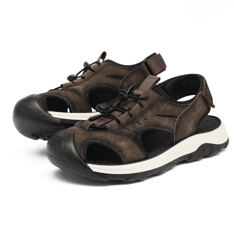 Summer Sandals Shoes Men Outdoor Lightweight Anti-slip Breathable Water-resistant Beach Breathable Casual Shoes Men Low-top