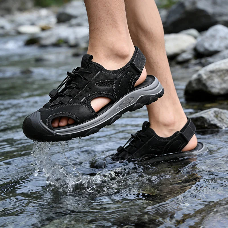 Summer Sandals Shoes Men Outdoor Lightweight Anti-slip Breathable Water-resistant Beach Breathable Casual Shoes Men Low-top