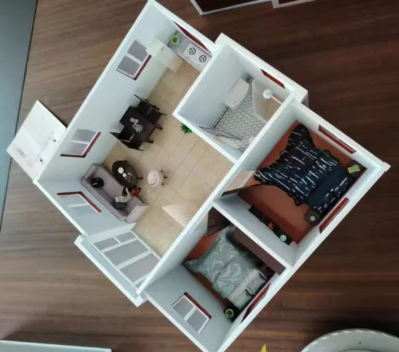 Affordable and Durable Flat Pack Prefab House Temporary Housings Solution with Kitchen and Bathroom Hot Sale