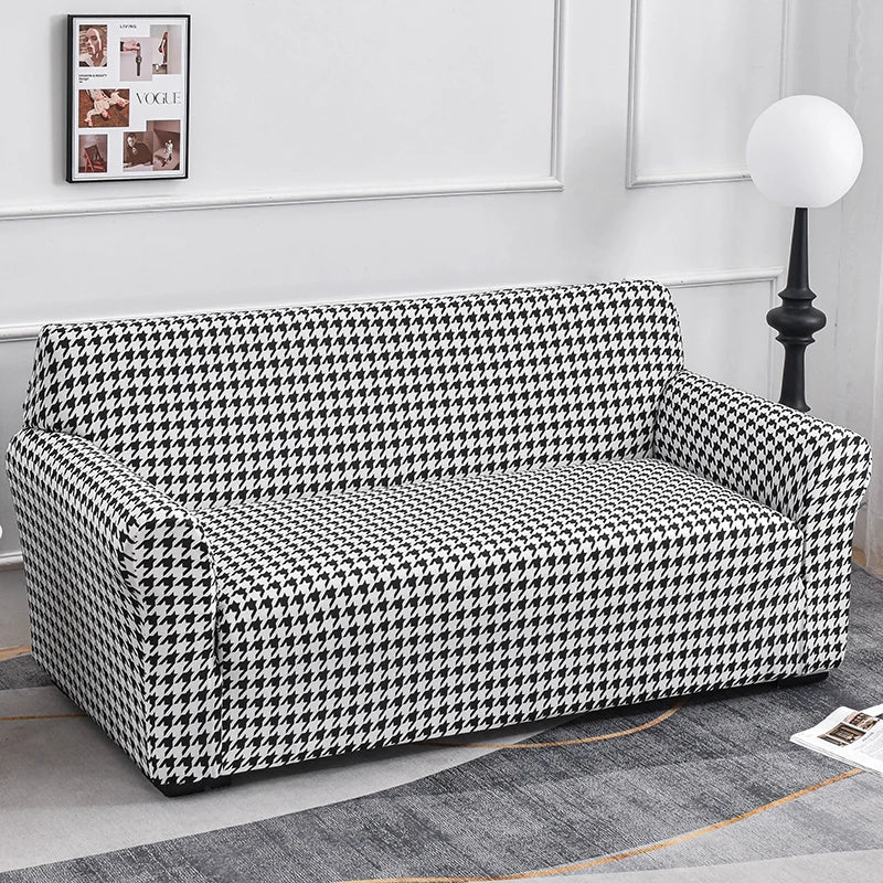 Elastic Sofa Slipcover Stretch Non Slip Sofa Covers for Living Room Chair Couch Cover L-shape Furniture Protector 1/2/3/4 Seat