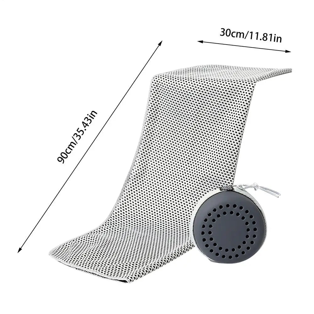 Cooling Towels For Neck Absorbent Neck Wraps Sweat Towels With Storage Box Chilly Pads Quick Dry Portable Breathable Scarf For