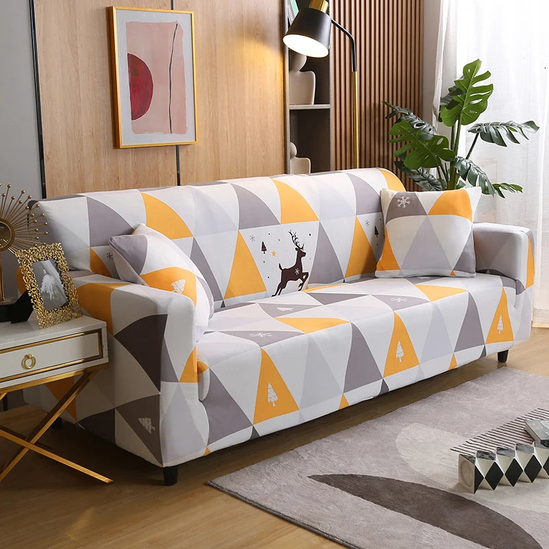 Elastic Sofa Slipcover Stretch Non Slip Sofa Covers for Living Room Chair Couch Cover L-shape Furniture Protector 1/2/3/4 Seat