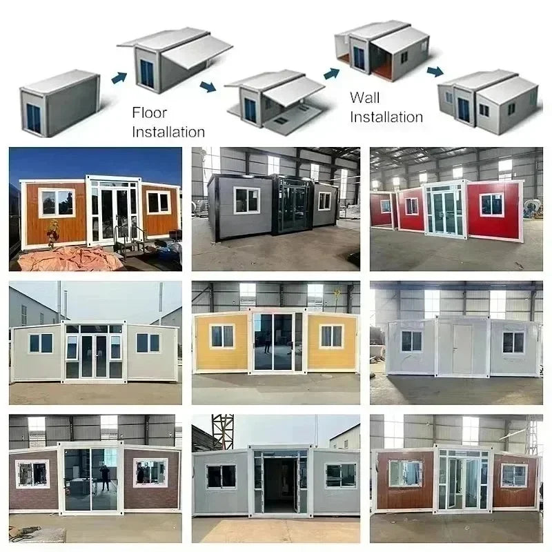 Customized Expandable Container House and Portable Mobile Home 40ft Prefab Foldable 3 Bedrooms Luxury Villa Hot Sale