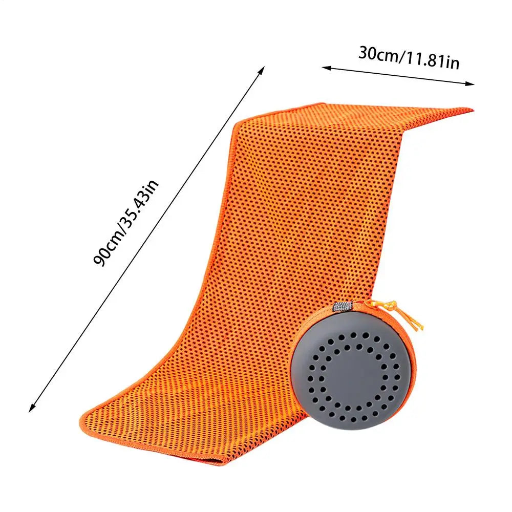 Cooling Towels For Neck Absorbent Neck Wraps Sweat Towels With Storage Box Chilly Pads Quick Dry Portable Breathable Scarf For