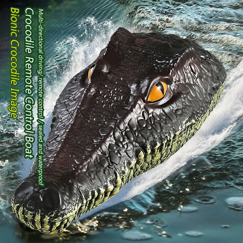 Realistic Crocodile & Python RC Boat - 2.4GHz Waterproof Remote Control Animal Ship, High-Speed Pool Toy Gift for Kids Adults
