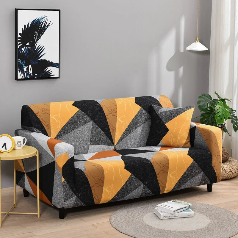 Elastic Sofa Slipcover Stretch Non Slip Sofa Covers for Living Room Chair Couch Cover L-shape Furniture Protector 1/2/3/4 Seat