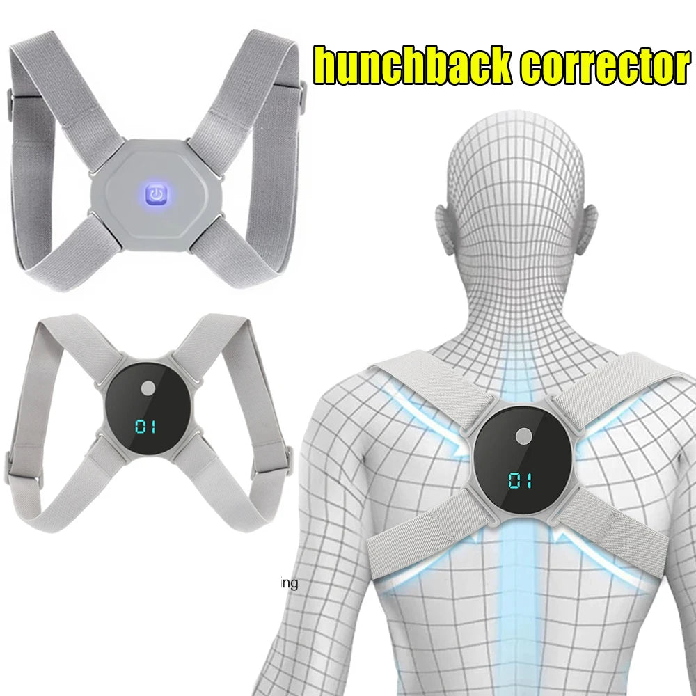 Adjustable Posture Corrector Smart Back Brace Vibration Reminder Invisible Shoulder Support For Neck Pain Relief Adult Kid
