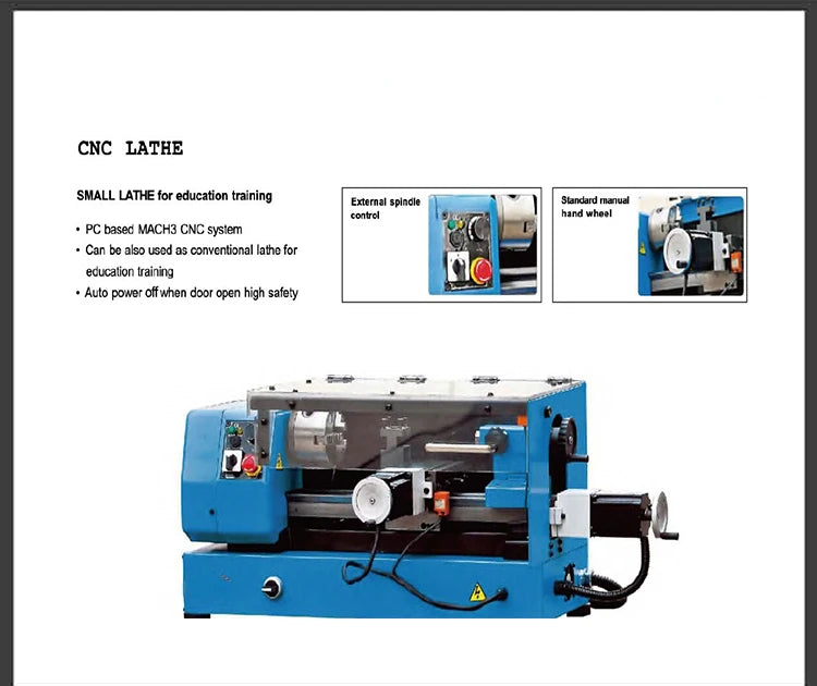 cnc lathe machine 5-axis SP2138 micro cnc lathe with 250mm center distance