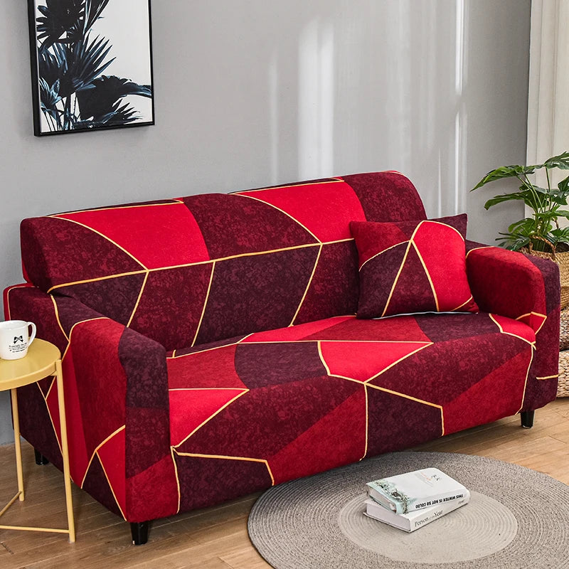 Elastic Sofa Slipcover Stretch Non Slip Sofa Covers for Living Room Chair Couch Cover L-shape Furniture Protector 1/2/3/4 Seat