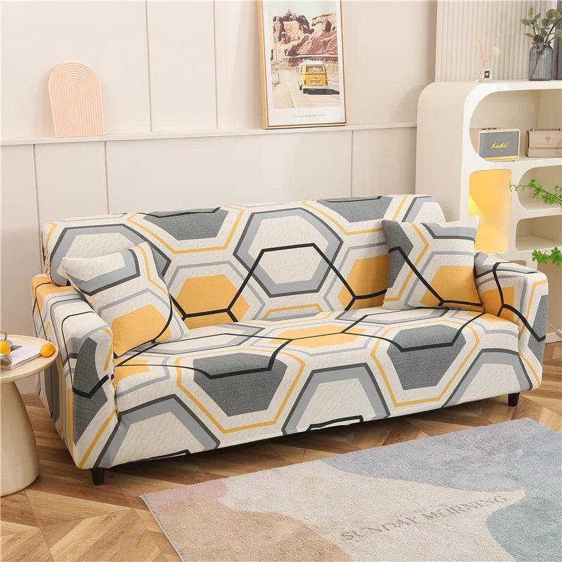 Elastic Sofa Slipcover Stretch Non Slip Sofa Covers for Living Room Chair Couch Cover L-shape Furniture Protector 1/2/3/4 Seat