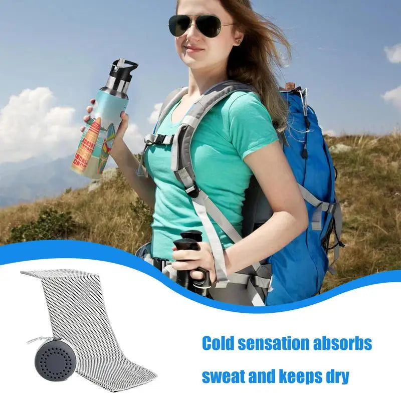 Cooling Towels For Neck Absorbent Neck Wraps Sweat Towels With Storage Box Chilly Pads Quick Dry Portable Breathable Scarf For