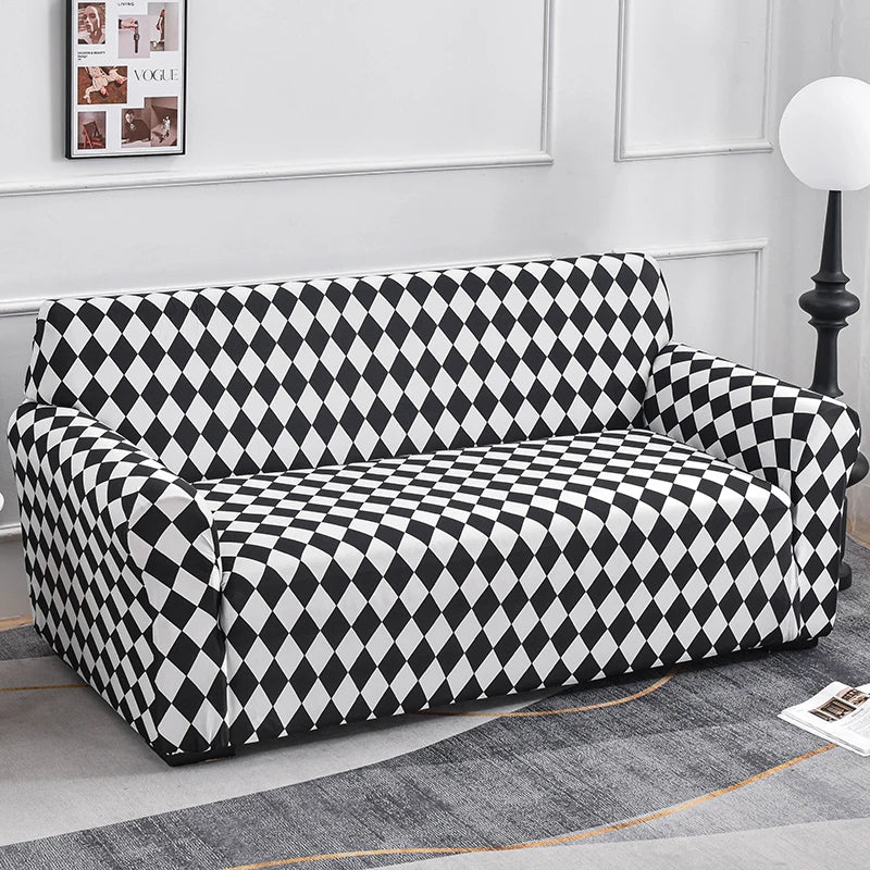 Elastic Sofa Slipcover Stretch Non Slip Sofa Covers for Living Room Chair Couch Cover L-shape Furniture Protector 1/2/3/4 Seat