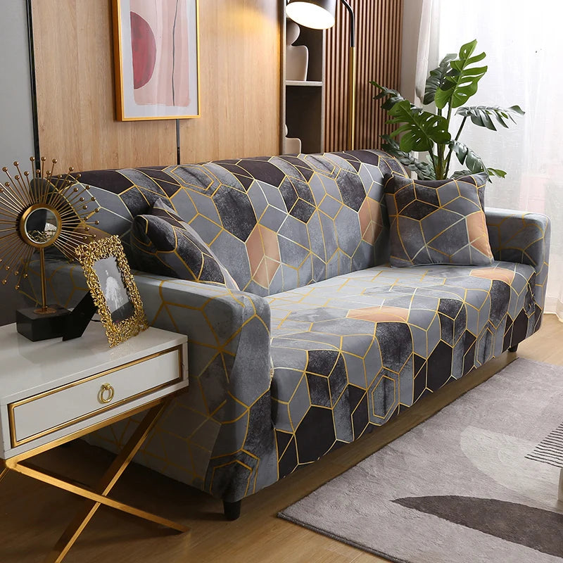Elastic Sofa Slipcover Stretch Non Slip Sofa Covers for Living Room Chair Couch Cover L-shape Furniture Protector 1/2/3/4 Seat