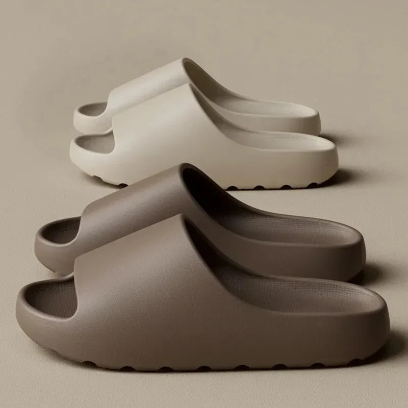 Men's Slippers EVA Soft Thick Soled Summer Fashion Slippers & Women's Yeezys Slides Beach Sandals