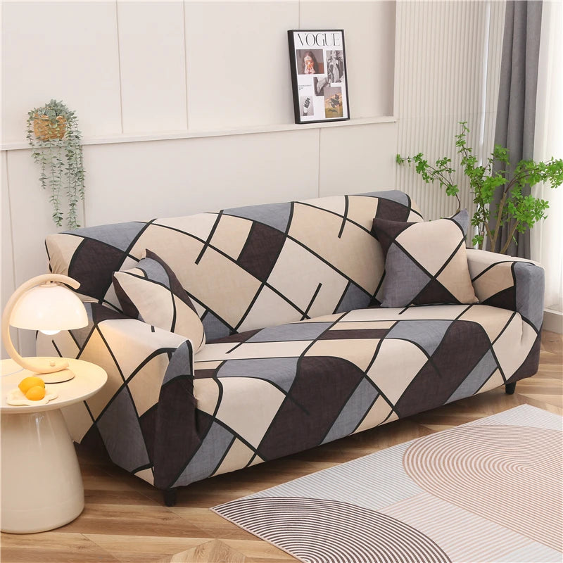 Elastic Sofa Slipcover Stretch Non Slip Sofa Covers for Living Room Chair Couch Cover L-shape Furniture Protector 1/2/3/4 Seat