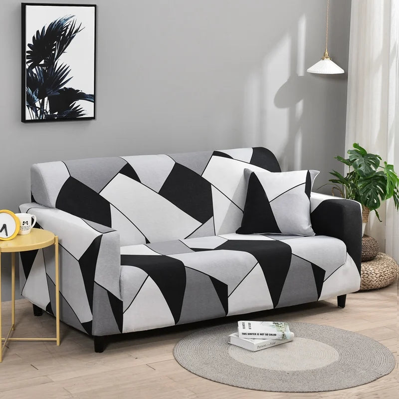 Elastic Sofa Slipcover Stretch Non Slip Sofa Covers for Living Room Chair Couch Cover L-shape Furniture Protector 1/2/3/4 Seat